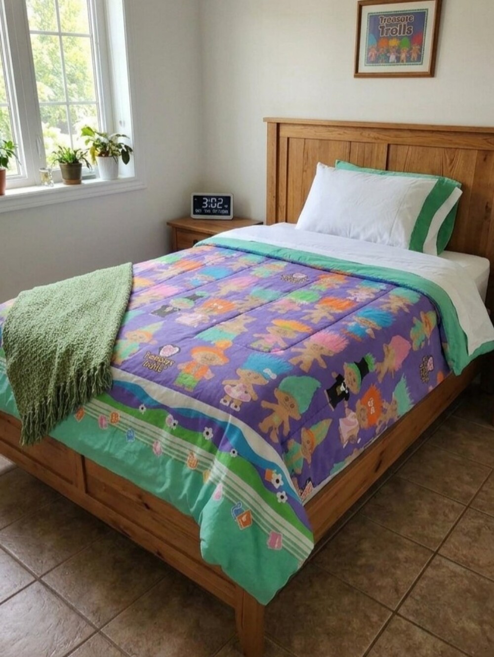Colorful Vintage 90s Trolls Blanket